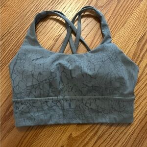 NWOT Lululemon Energy Sports Bra Gray Size 4